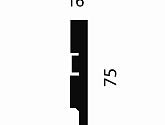Артикул AP74, 75X16X2400 с пазом, Напольные плинтусы, Cosca в текстуре, фото 1
