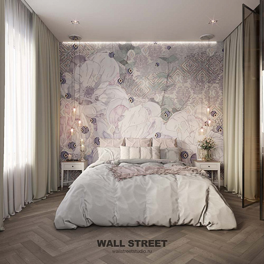 Фотообои в интерьере артикул Pattern Flower 3, PATTERN FLOWER, Wall street Фотообои в интерьере артикул Pattern Flower 3, PATTERN FLOWER, Wall street