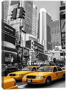 Панно Design Studio 3D 5D 1 модуль Такси Нью-Йорка. Арт 1