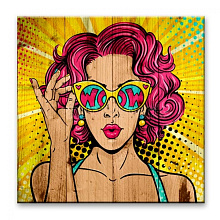 Creative Wood Pop-art Pop-art - 08 Девушка в очках